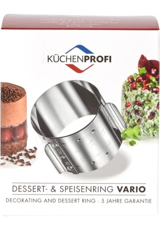 KÜCHENPROFI Dessert- Und Speisenring "Vario", Verstellbar, Ø 7 – 9 Cm 4 KÜCHENPROFI Dessert- Und Speisenring "Vario", Verstellbar, Ø 7 – 9 Cm – Bild 2