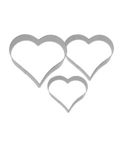 Westmark Terrassen-Ausstechformen "Herz", 3-Teilig Gesamt: Länge 6,6cm, Breite 5,9cm, Höhe 2,2cm