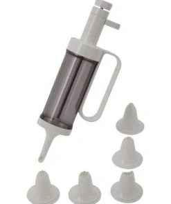 LEIFHEIT Einhand-Garnierspritze, Inkl. 6 Tüllen