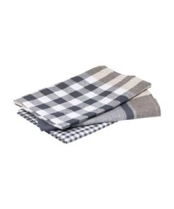 KRACHT® Geschirrtuch, 3er-Pack 17 SCHWARZ