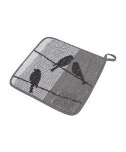 KRACHT® Topflappen "Zugvögel", 2er-Set GRAU