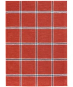 KRACHT® Halbleinen-Küchentuch "Panama Karo", 3er-Pack Rot