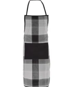 KRACHT® Küchenschürze "Karo" GRAU