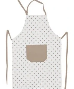 KRACHT® Küchenschürze "Pünktchen" Weiß/ Beige