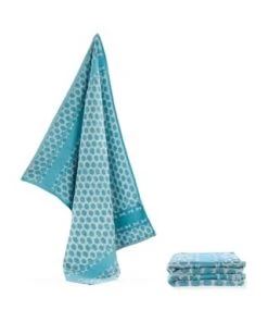 Aspero® 3 Frottee Baumwoll-Geschirrtücher Blau