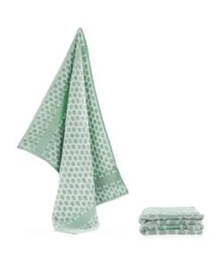 Aspero® 3 Frottee Baumwoll-Geschirrtücher Grün