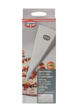Dr. Oetker Spritzbeutel "Classic", Mit 6Tüllen, Verzier-Set 4 Dr. Oetker Spritzbeutel "Classic", Mit 6Tüllen, Verzier-Set – Bild 2