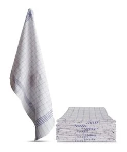 Aspero® 10 Geschirrtücher Classic Weiß/ Blau