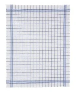 KRACHT® Leinen-Geschirrtuch "Karo", 3er-Pack Blau/ Weiß