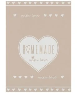 KRACHT® Halbleinen Küchentuch "Homemade" BEIGE