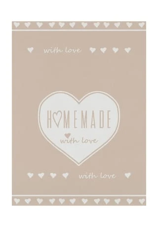 KRACHT® Halbleinen Küchentuch "Homemade" BEIGE 3 KRACHT® Halbleinen Küchentuch "Homemade" BEIGE